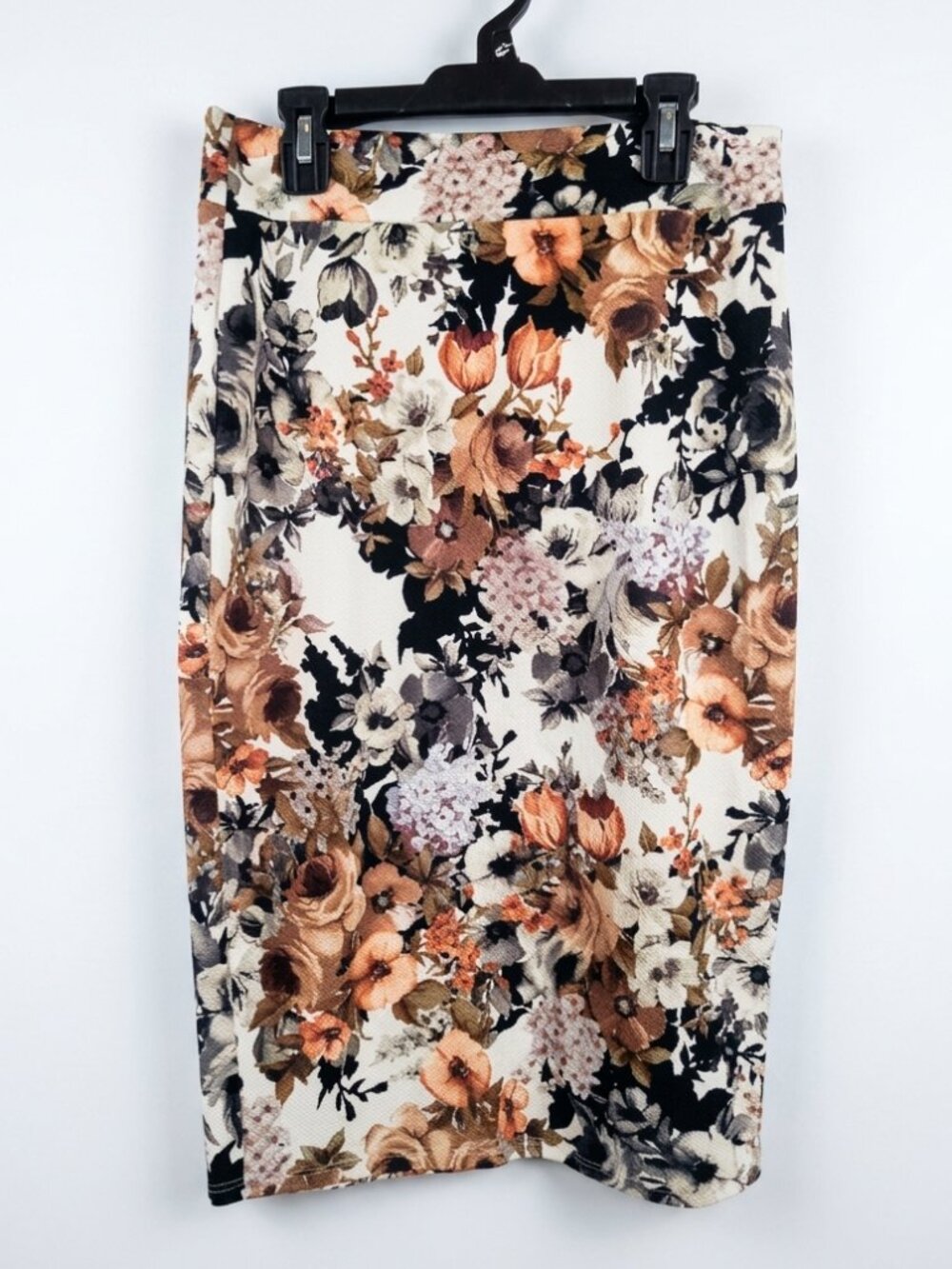 Try! This Floral Stretchy Midi Pencil Skirt Size Large Like New